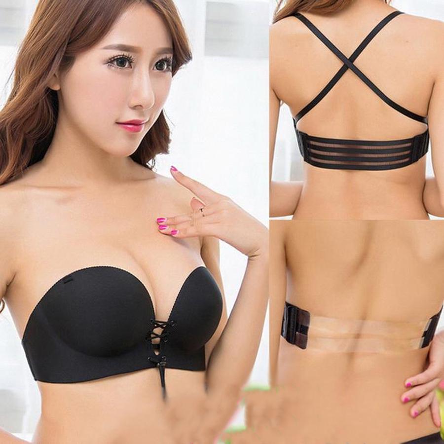 Áo Lót Áo Ngực Su Đúc Dây Rút Nâng Ngực DV STORE (Cup ngực có thể mặc với đầm trễ vai hở lưng)