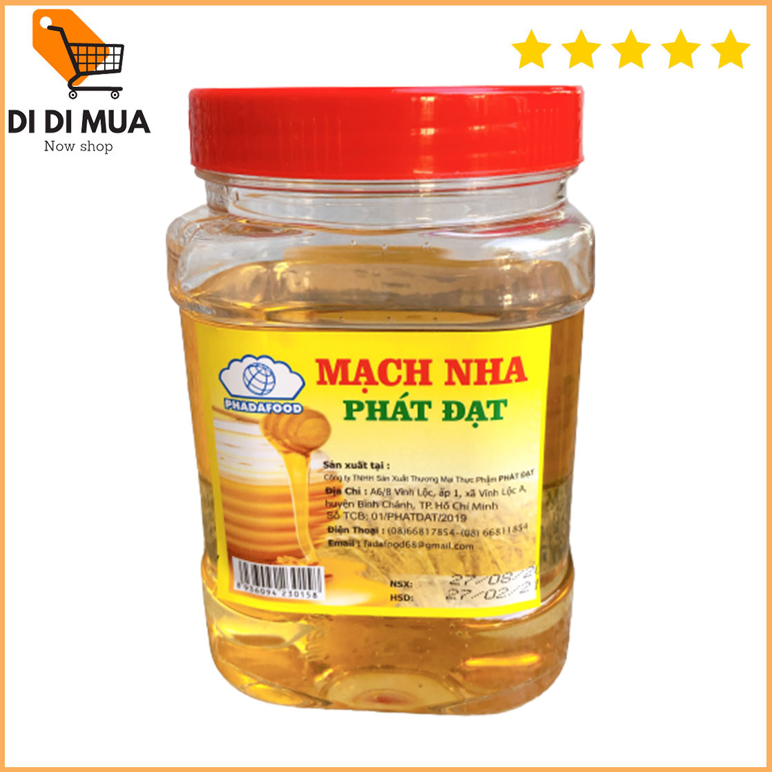 Mạch nha Phát Đạt vàng 1kg sản phẩm chất lượng loại 1 Sản xuất 6/2024
