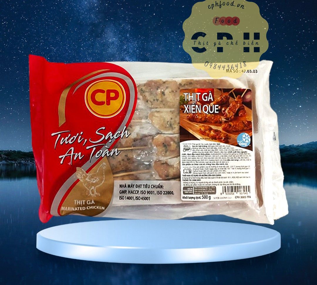 Gà xiên que cp 500gr