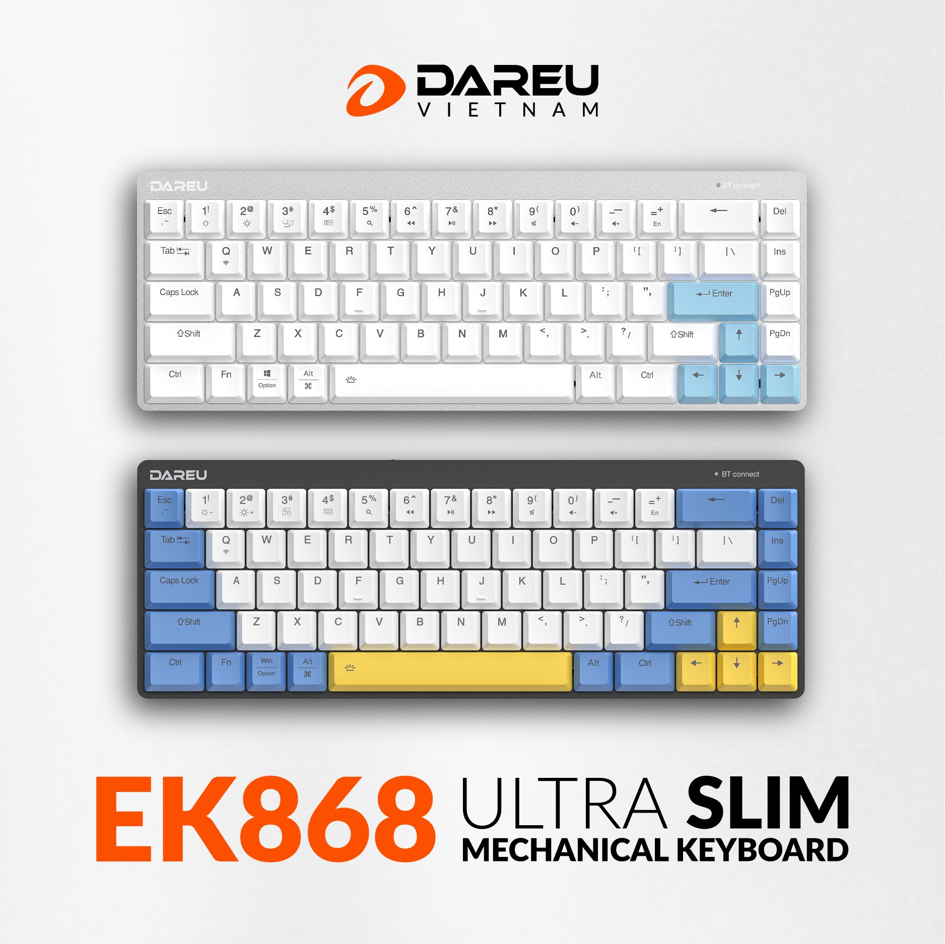 Bàn phím cơ không dây dareu ek868 - 68key