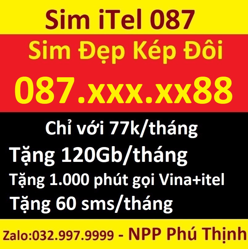 Sim iTel, Ưu đãi Tặng 4Gb/ngày miễn phí cuộc gọi, SMS, data... Sim chưa kích hoạt