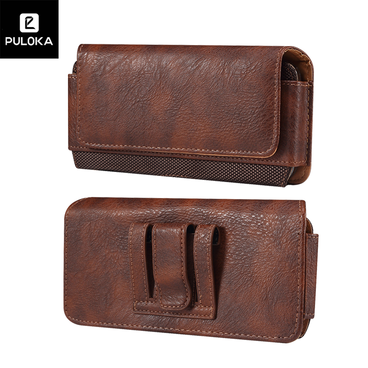 Túi đeo hông thời trang bao da đeo thắt lưng Tấm ngang da bò cao cấp họa tiết