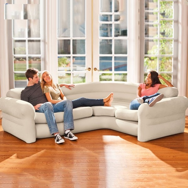 Ghế Sofa góc Intex 68575 - ghế hơi, giường hơi, nệm hơi cao cấp, ghế dã ngoại Siêu KM quà tặng trị giá 250k : 1 bơm điện, 2 gối hơi tựa cổ cao cấp