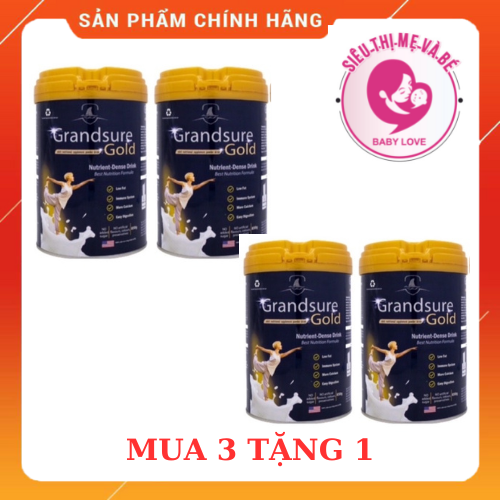Mua 3 tặng 1 sữa non xương khớp grandsure gold 850g date mới