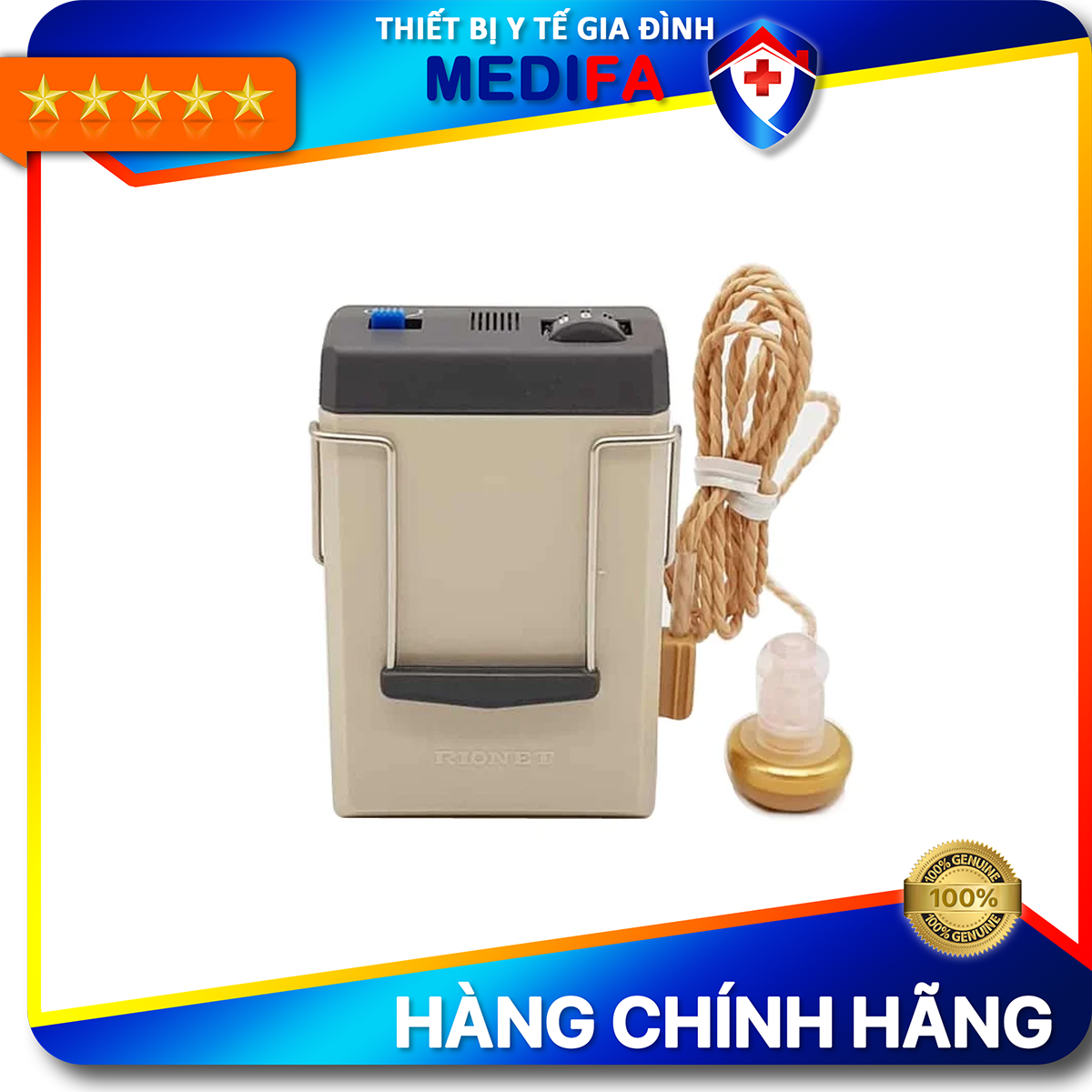 Máy trợ thính dây đeo rionet ha-20dx, sản xuất và nhập khẩu từ nhật bản