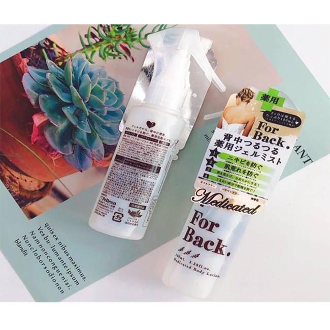 Gel làm sạch mụn lưng For Back dạng xịt 100ml Hàng Nhật