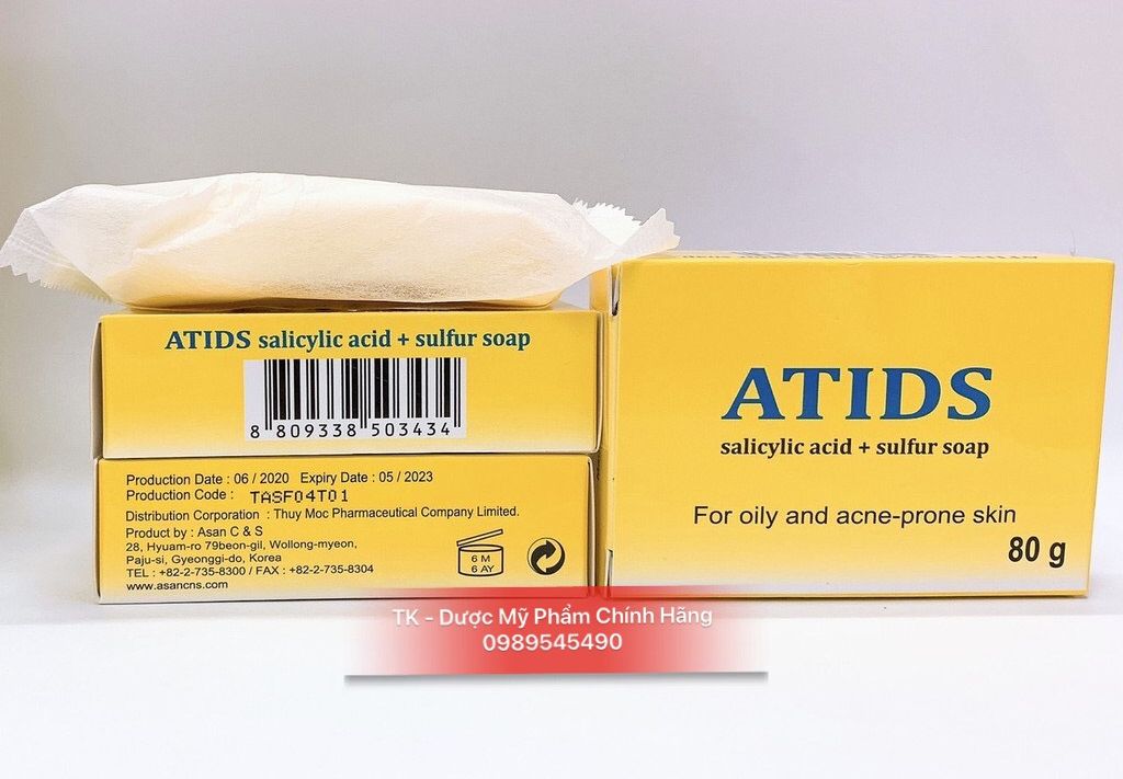   CHÍNH HÃNG  Xà Phòng Tắm ATIDS Giảm Mụn Lưng Ngực - 80g 