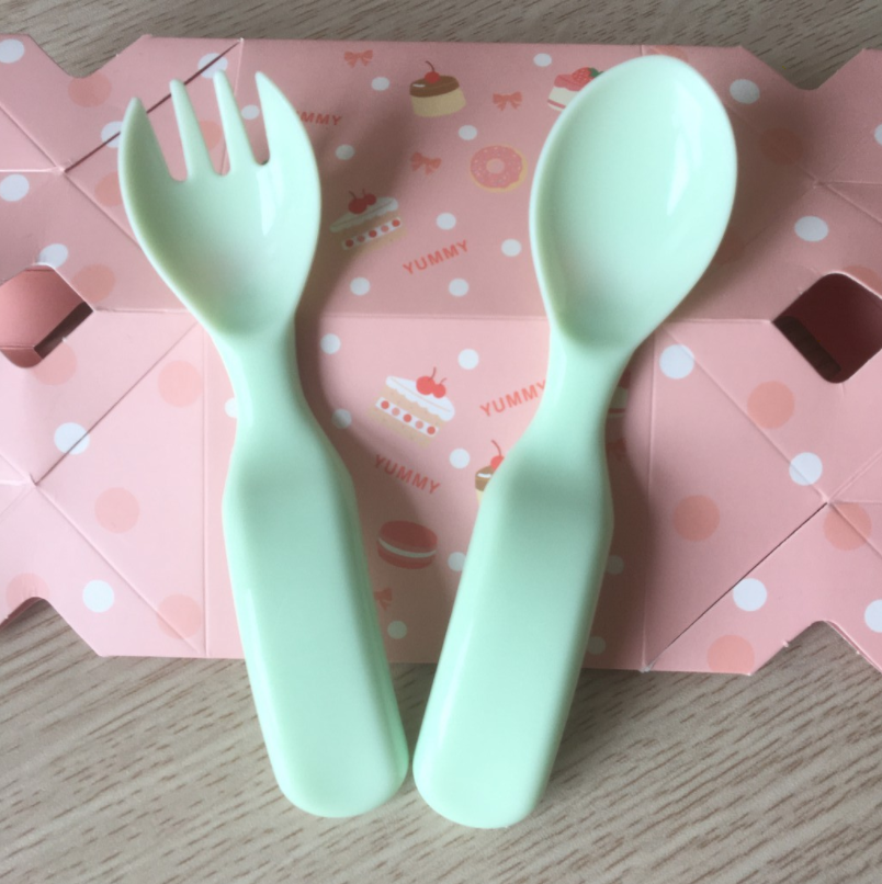 Set thìa nĩa nhựa Little Bean