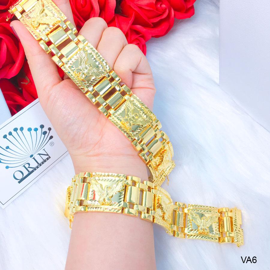 Lắc tay nam bản bự, vòng nam bền màu thiết kế cao cấp Orin VA6 - Long Tien