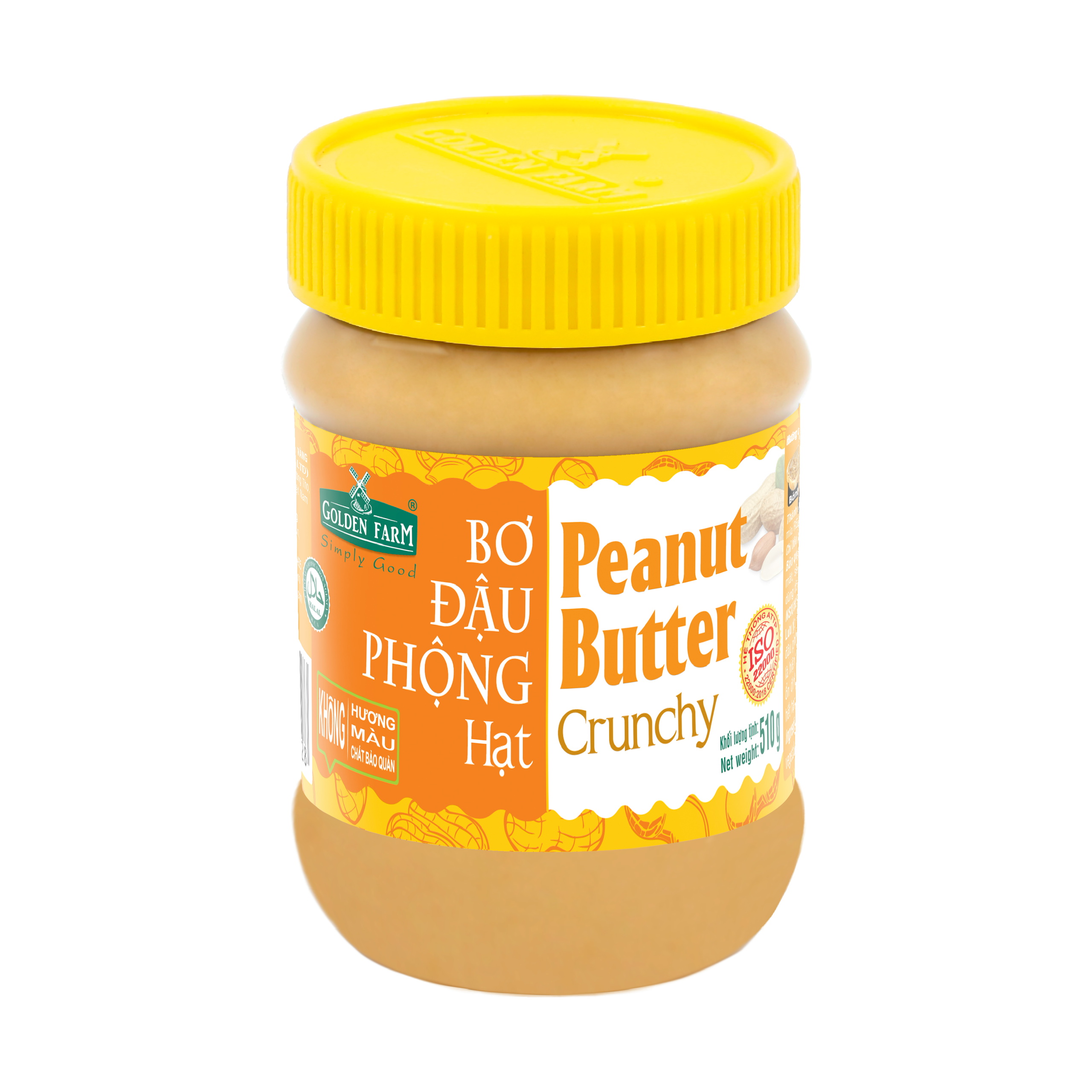 Bơ đậu phộng hạt golden farm 510gr