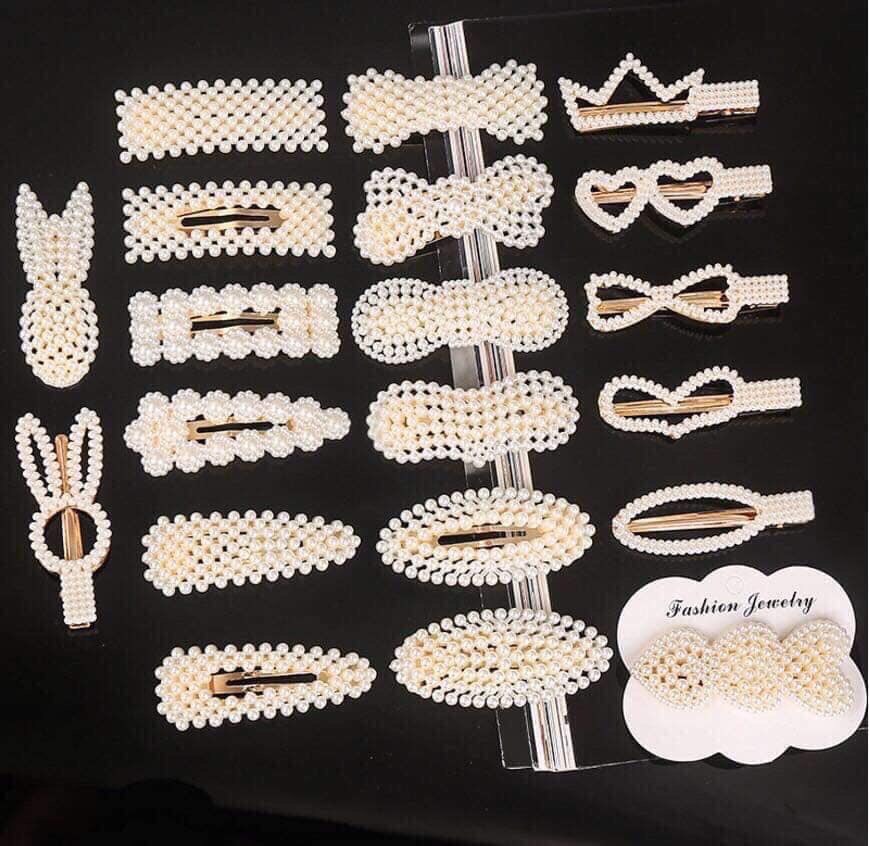 Sét 20 kẹp tóc ngọc trai hàn quốc - Kẹp tóc nữ ngọc trai nhân tạo xu hướng thời trang hot trend mang đến cho bạn vẻ đẹp lịch lãm, sang trọng