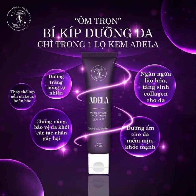 Kem adela chính hãng - giúp trắng da,chống nắng và nâng tông màu da 30ml