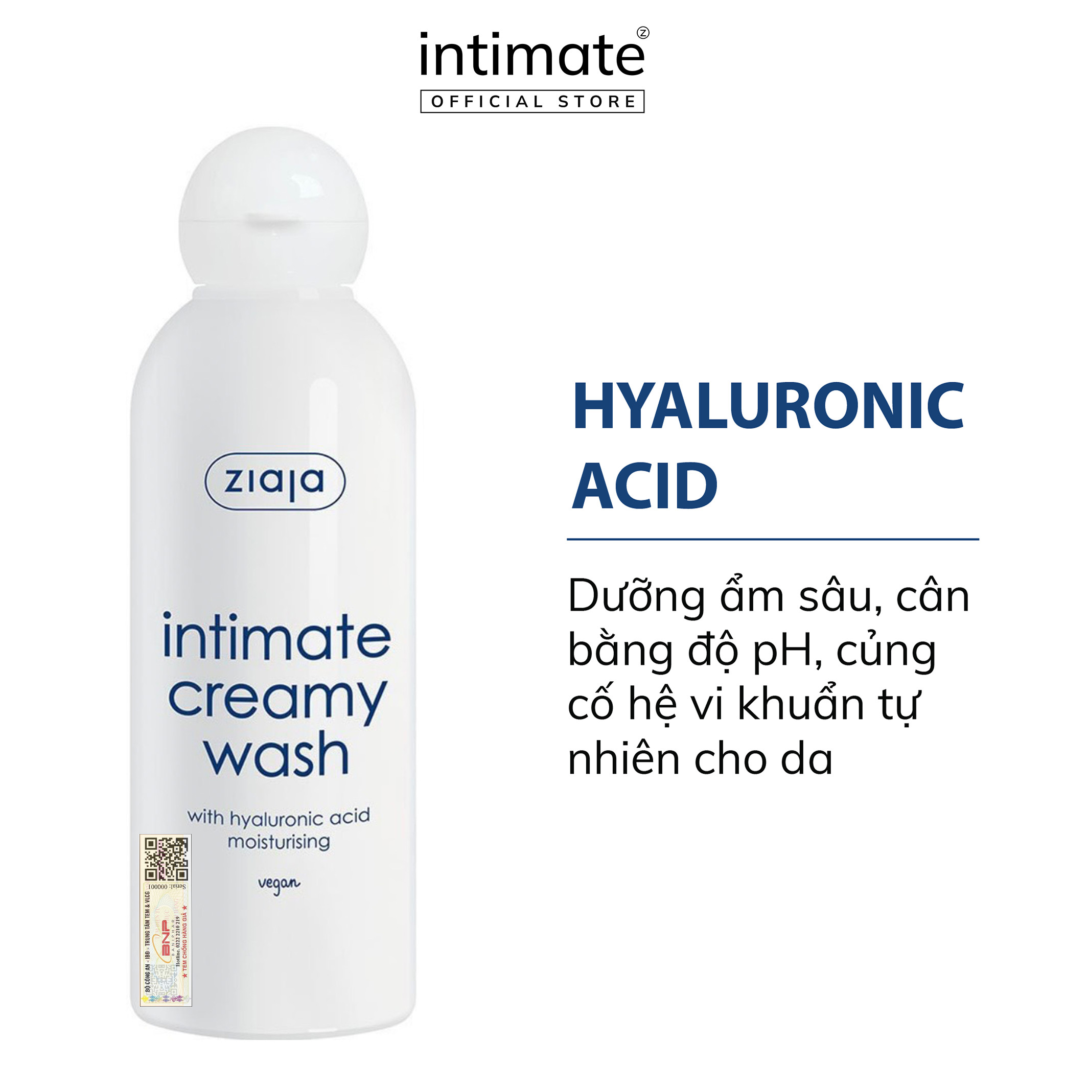 Dung Dịch Vệ Sinh Phụ Nữ Intimate With Hyaluronic Acid ZIAJA BANIPHAR Hỗ Trợ Dưỡng Ẩm, Làm Sạch 200ml
