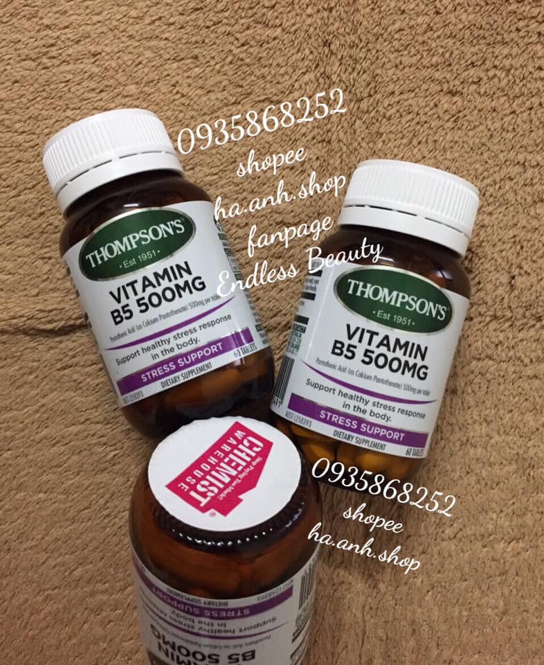 VITAMIN B5 Thompson 500mg 60 viên