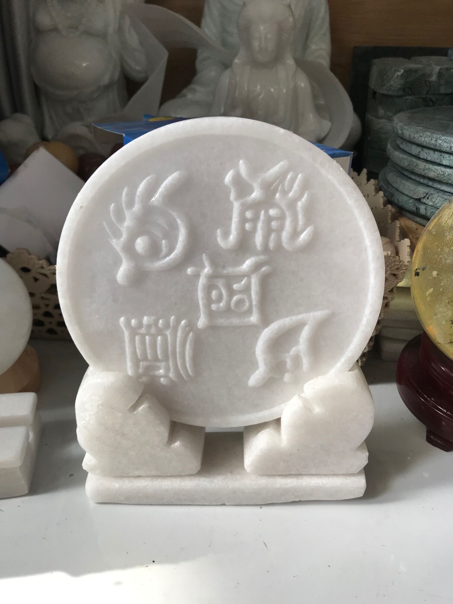 Ngũ nhạc chân hình đồ đá non nước tự nhiên đk 20cm
