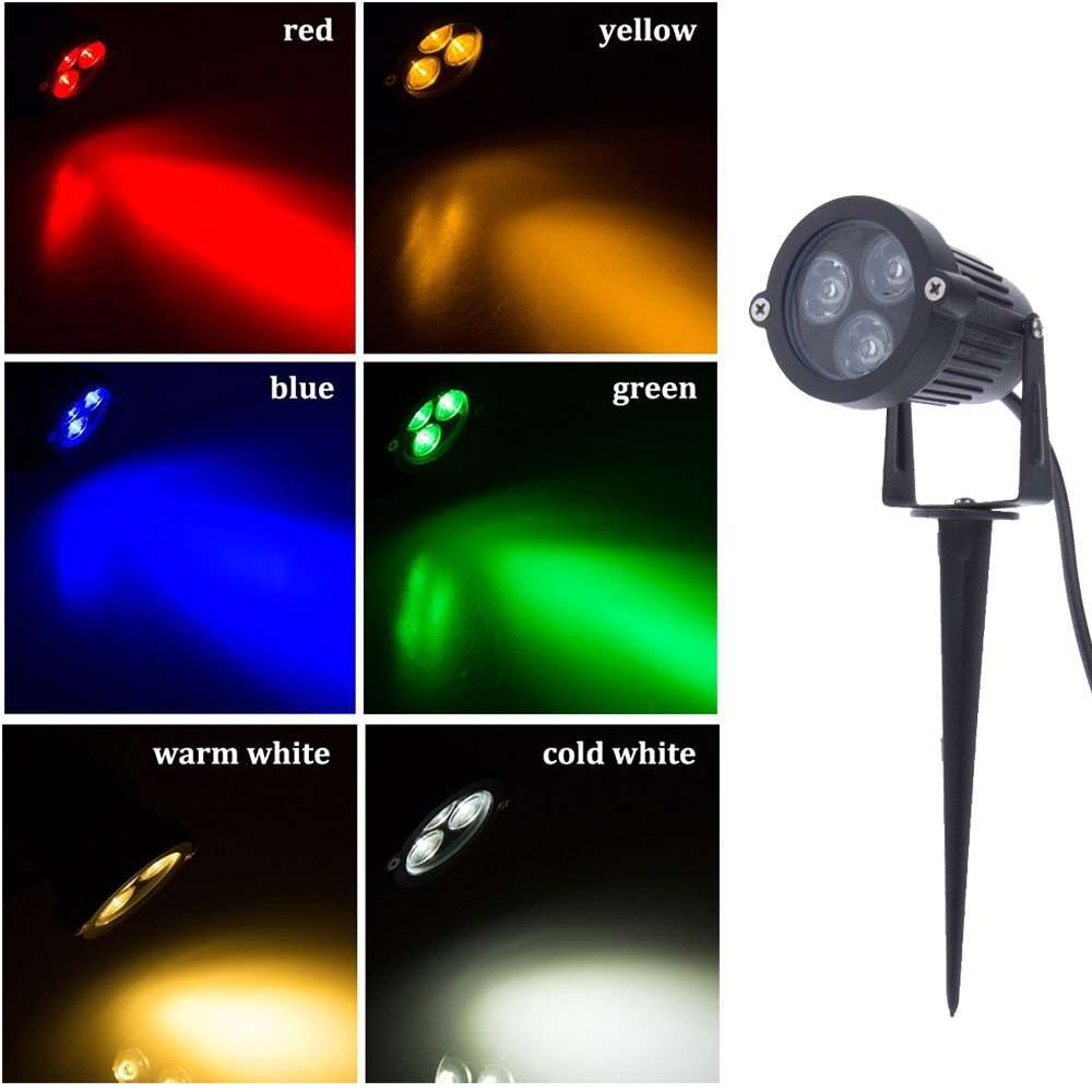 Đèn ghim cỏ 3w 1 màu ngoài trời