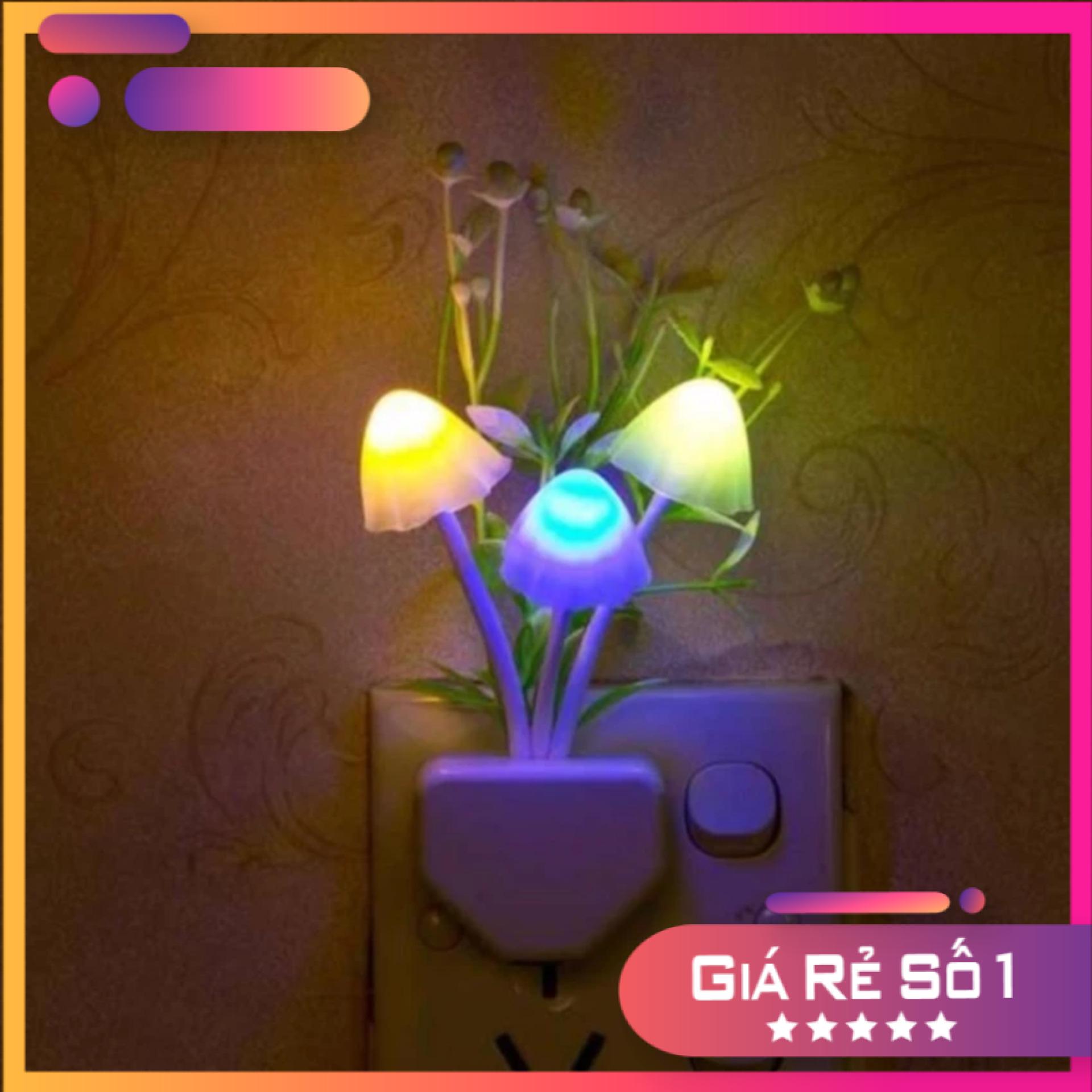 [ Hot Sale ] Đèn ngủ thần tiên hình nấm thủy sinh cảm ứng ánh sáng đổi màu H3C Store