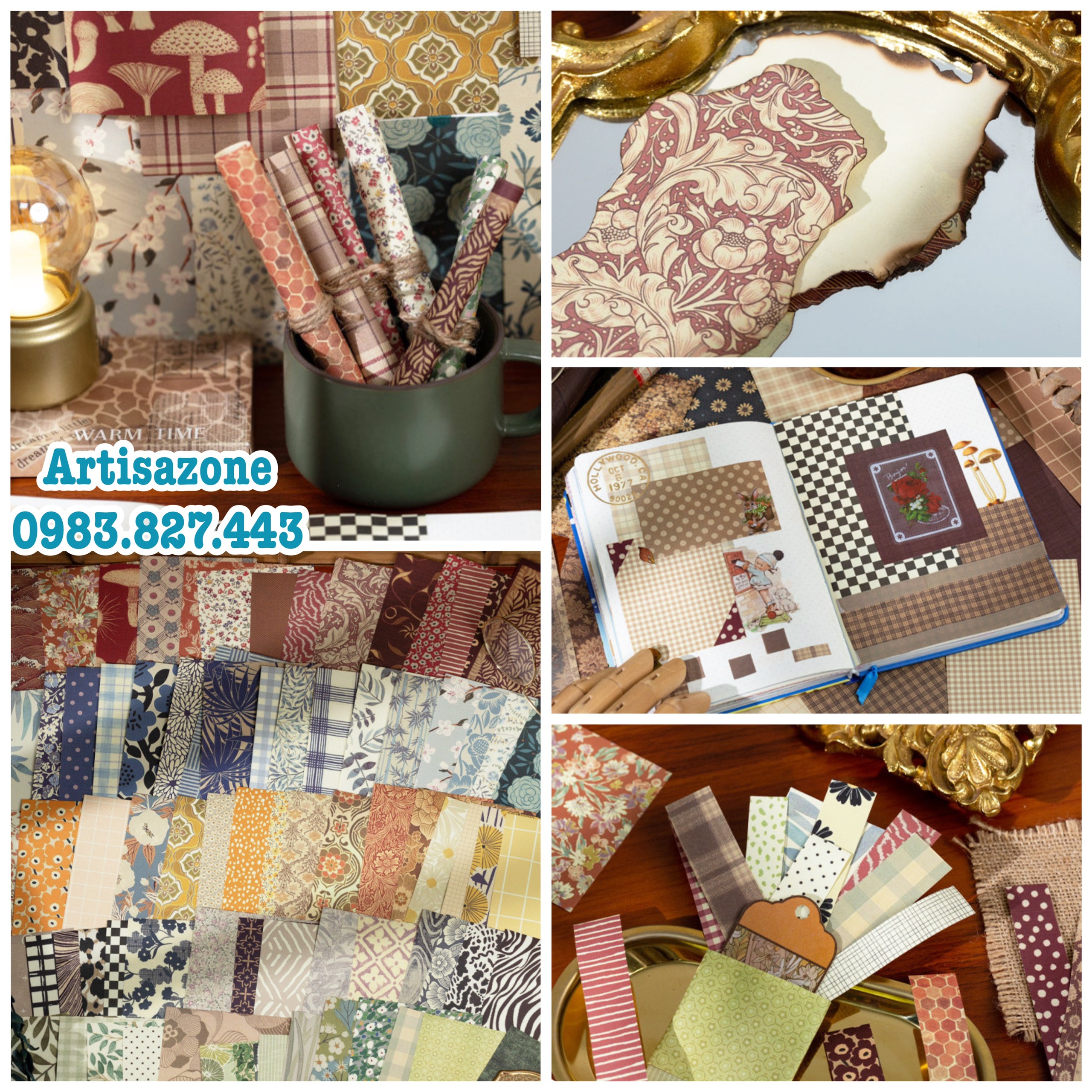 Giấy trang trí Scrapbook, album, thiệp, lovebox - Paper Pack