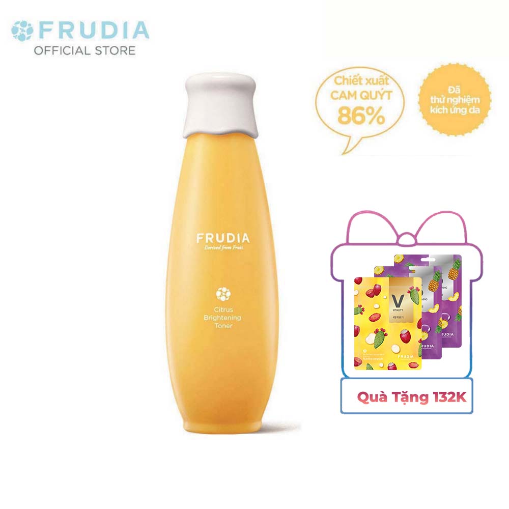 [Tặng 132K]Nước Hoa Hồng Dưỡng Ẩm Giúp Làm Sáng Da Từ Cam Quýt Frudia Citrus Brightening Toner 195ml