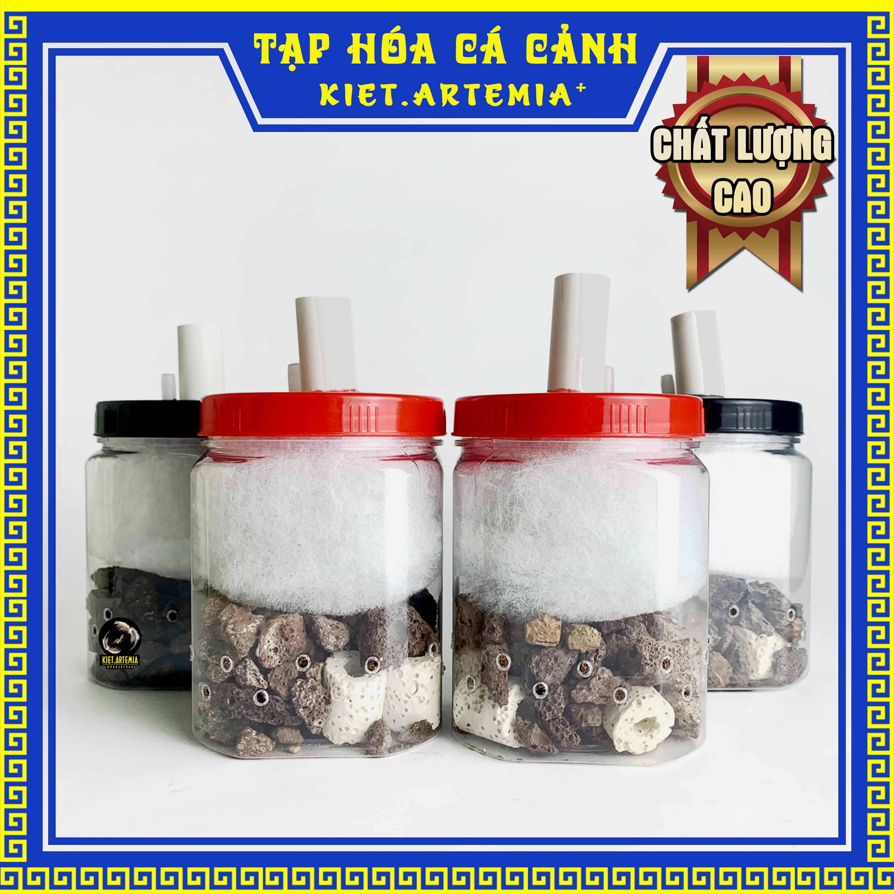 Lọc vi sinh tự chế nhà làm, đầy đủ vật liệu lọc