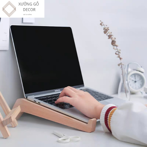 Kệ Laptop Bằng Gỗ Phong Cách Tối Giản, Tản Nhiệt Tự Nhiên