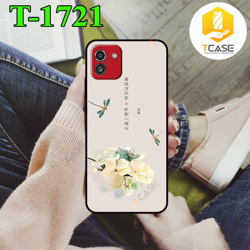 Ốp lưng Tcase dành cho Samsung Galaxy A03 in hình nhiều mẫu đẹp | Ốp lưng nhám chống sốc bảo vệ camera