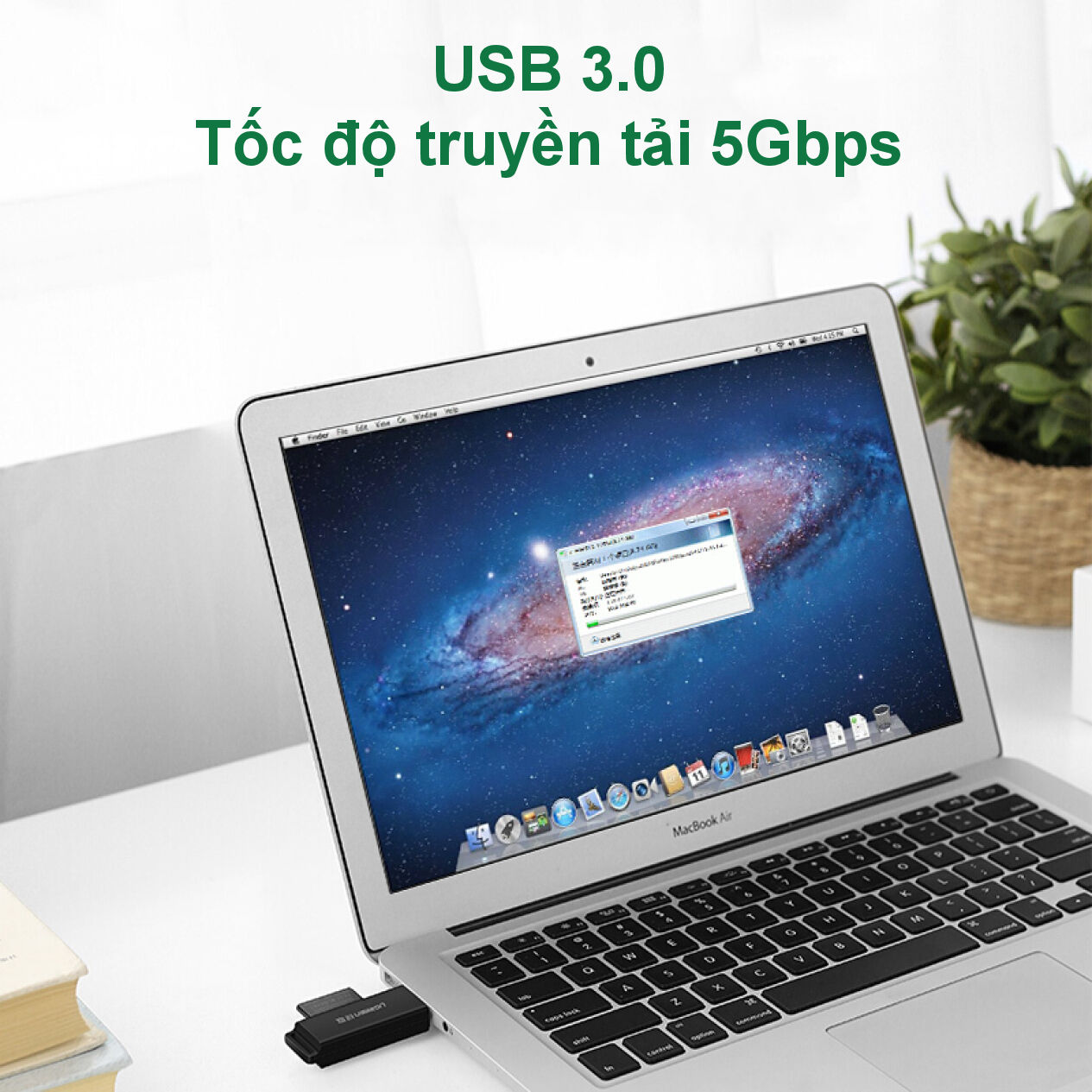 Đầu đọc thẻ nhớ USB 3.0 hỗ trợ thẻ TF/SD UGREEN CM104 Đầu đọc thẻ nhớ USB 3.0 hỗ trợ thẻ TF/SD UGREEN CM104
