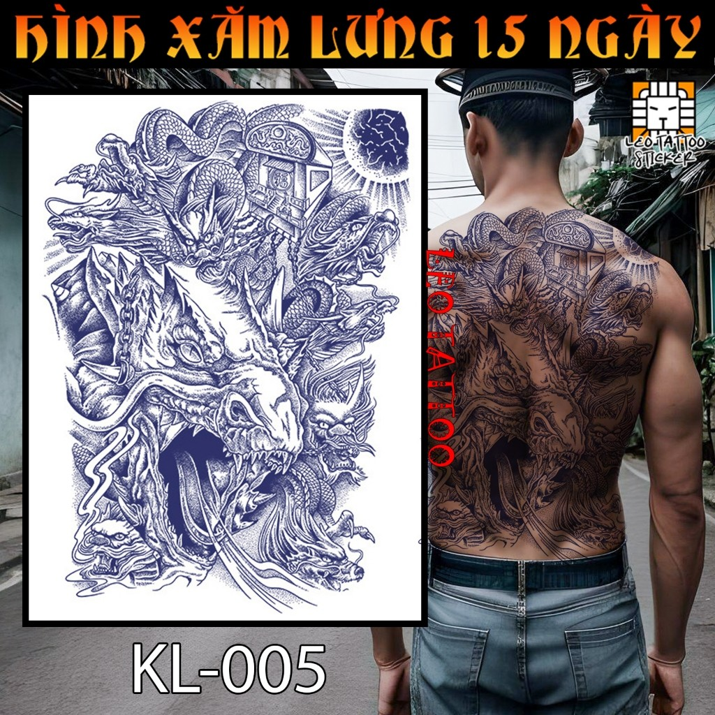 Hình Xăm Full Lưng 30 Ngày Chống Bong Tróc, Chống Nước