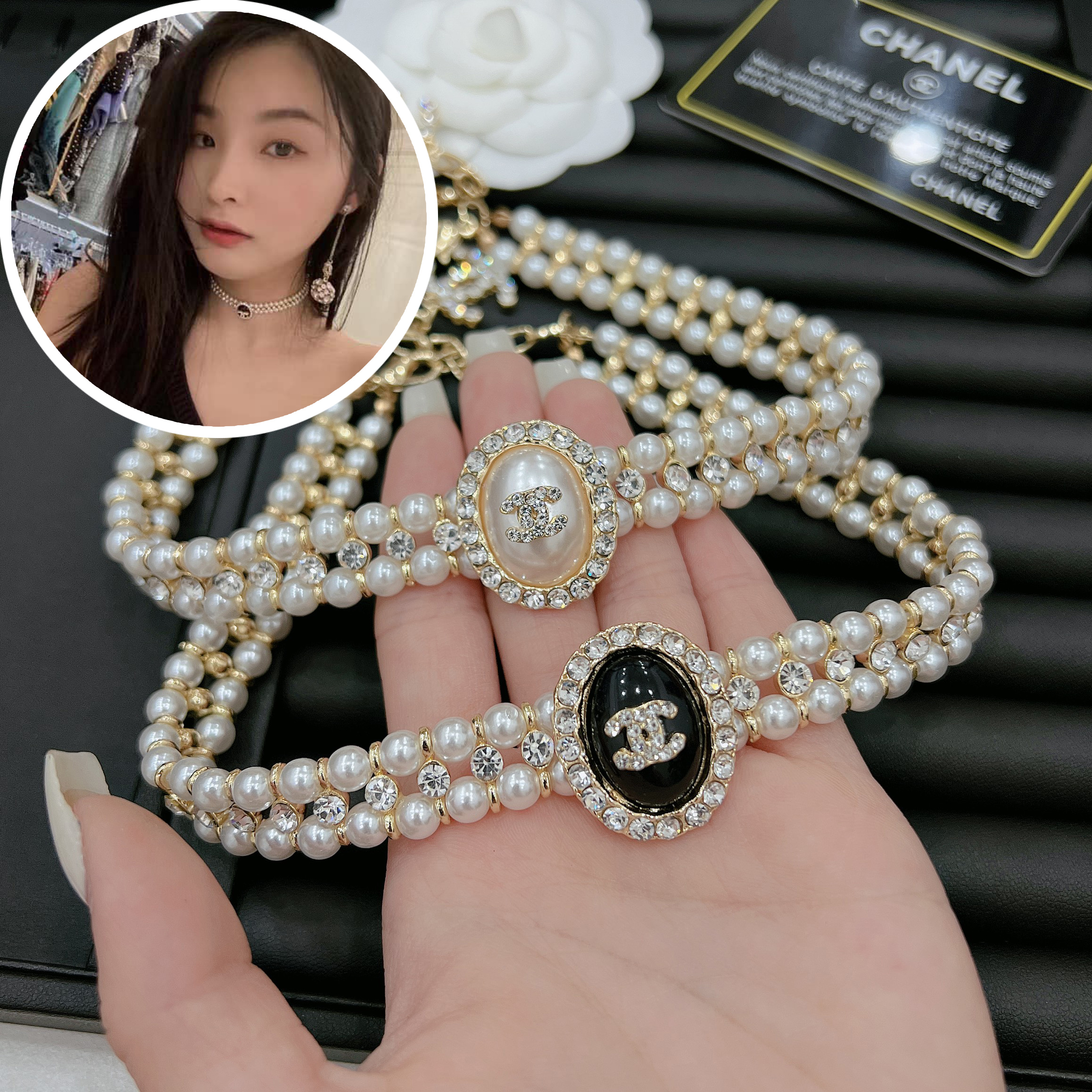 Dây chuyền cn ngọc dây đôi dc85