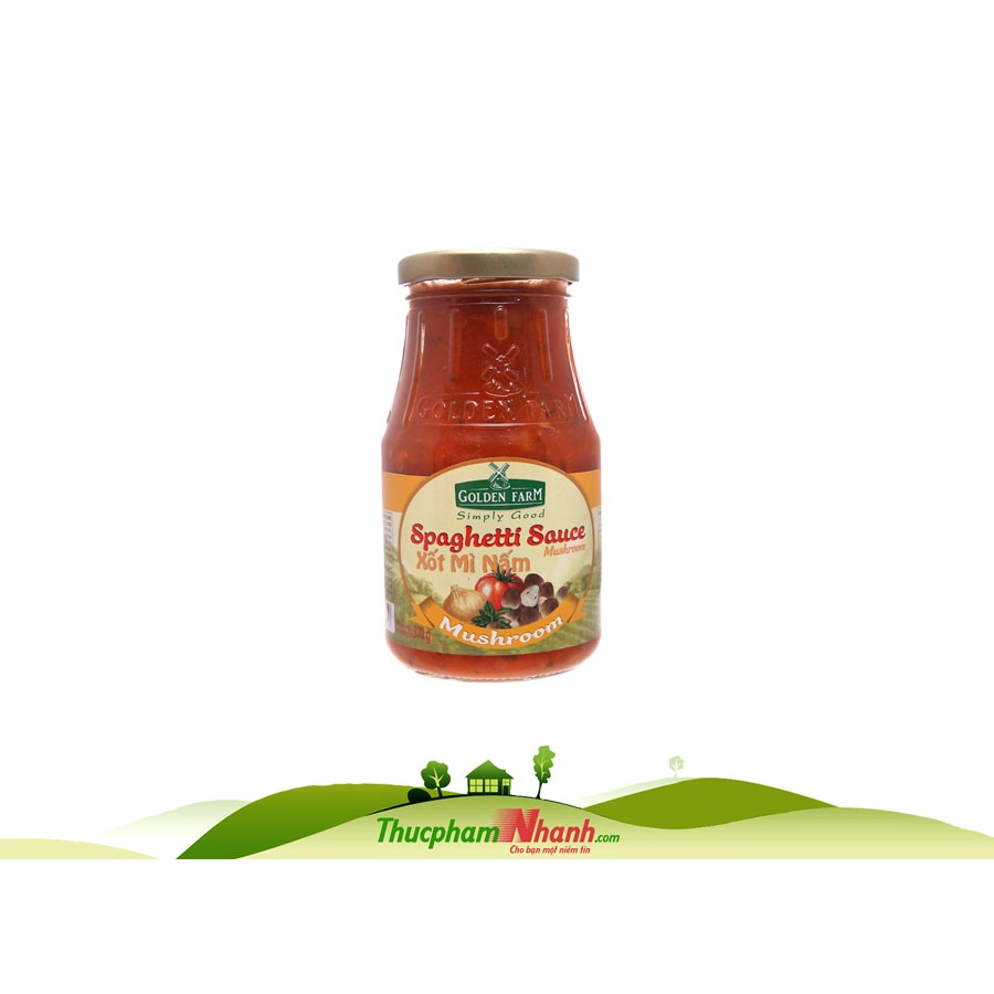 Xốt Spaghetti nấm Golden Farm - Chai 370g
