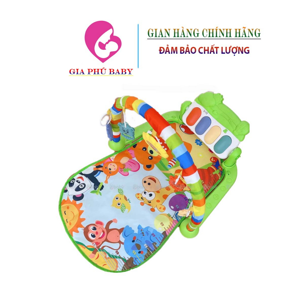 Thảm đàn Piano nằm chơi nhạc hình thú ngộ nghĩnh cho bé 3m+
