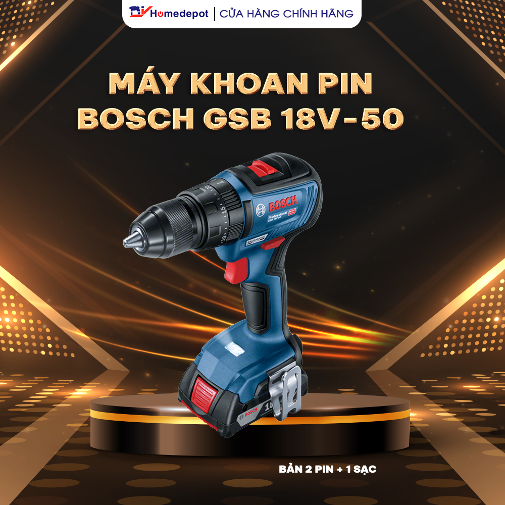 Máy khoan vặn vít động lực bosch gsb 18v-50
