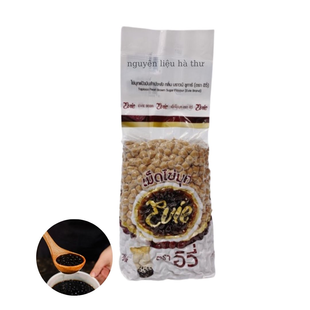 Trân Châu Đường Đen Evie Thái Lan Gói 1Kg .Trân châu đường đen,nguyên liệu làm trà sữa