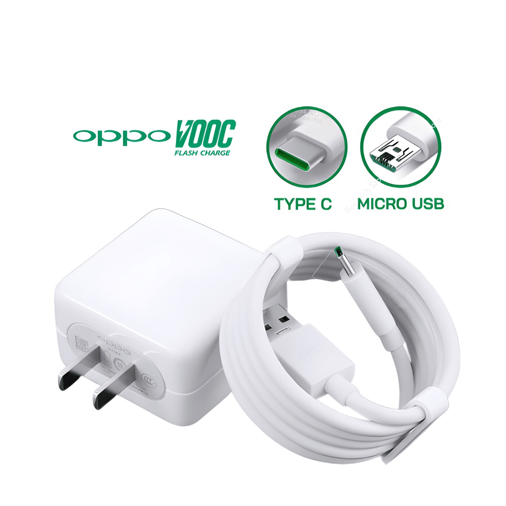 Bộ sạc nhanh Oppo VOOC chính hãng R17 20w Type C và Micro dây sạc Oppo