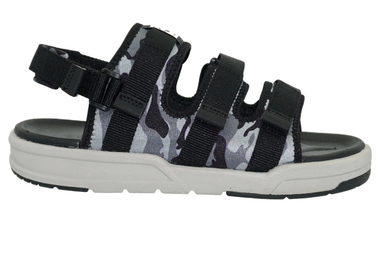 Giày Sandal 2 Quai Ngang Vento 1001 đen xám camo
