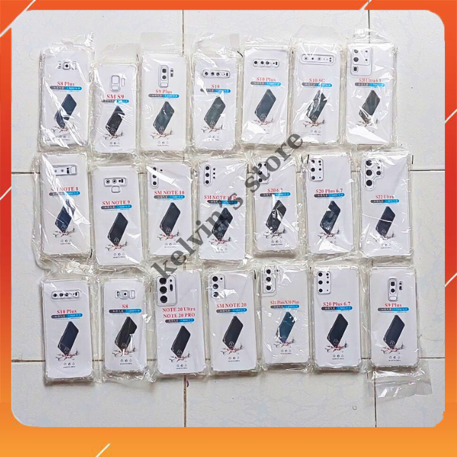 Ốp lưng samsung các loại, nhựa dẻo trong,4 góc chống sốc .