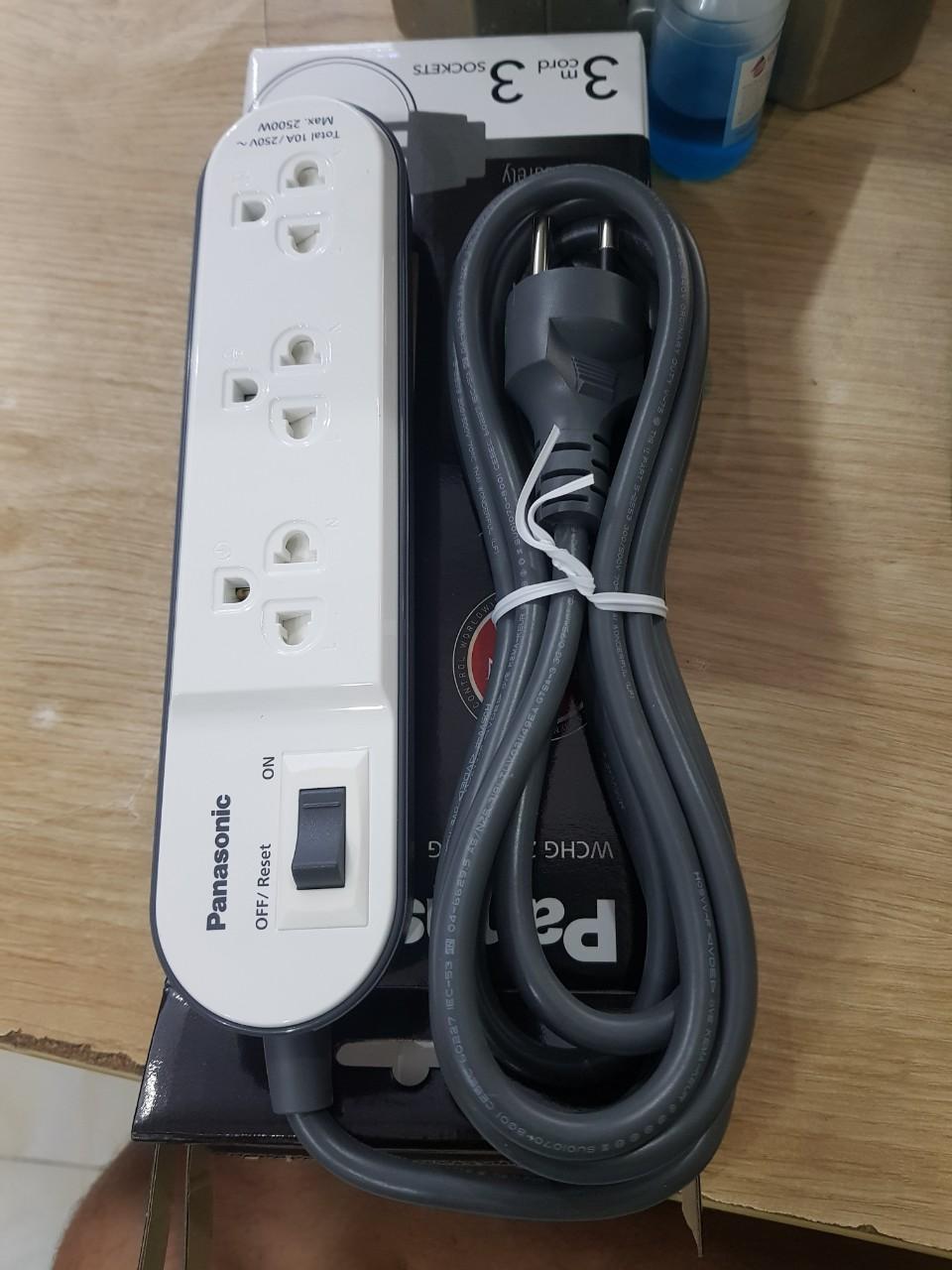 Ổ điện panasonic wchg24332w-g dài 3 mét có 3 lỗ cắm chất lượng nhật bản