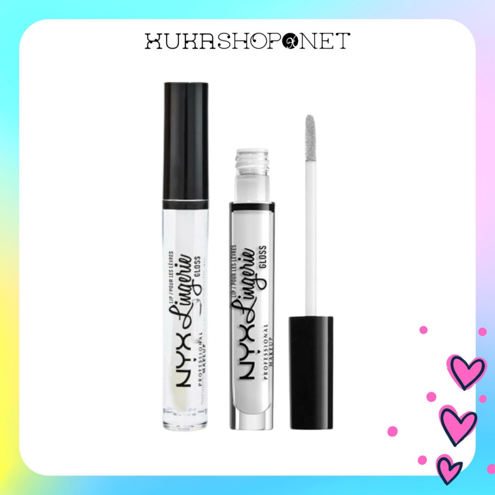 Son bóng không màu nyx trong suốt dưỡng môi nyx lip lingerie gloss màu clear