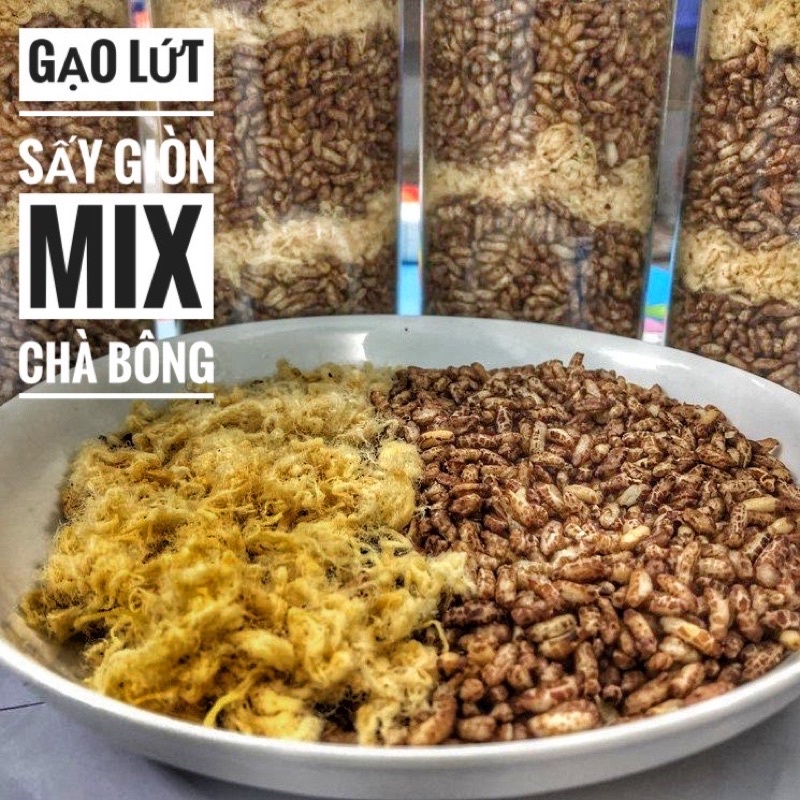 1 KG- Gạo lứt sấy mix chà bông