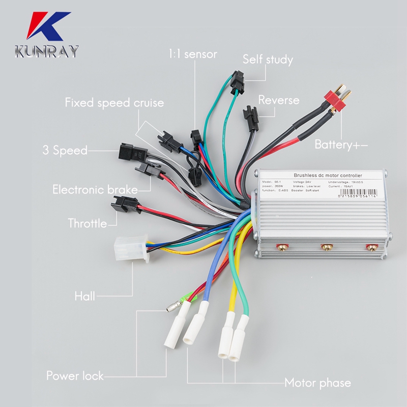 Xe đạp điện điều khiển 250w 350w 24v 36v 48v kép xe đạp động cơ điều khiển e xe đạp xe tay ga ba bánh không chổi than bldc điều khiển