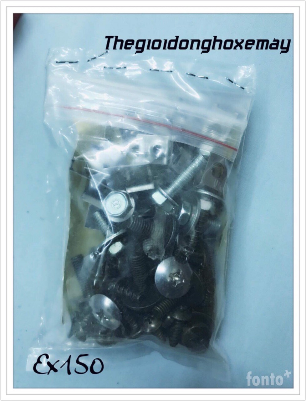 Bộ ốc vỏ nhựa xe máy ( ốc dàn áo) exciter 150
