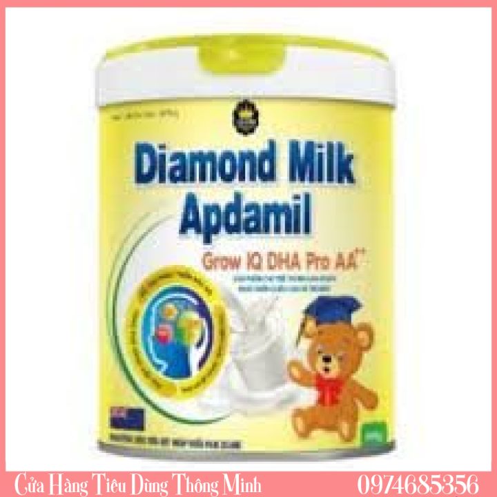 [DATE 2024] Sữa Bột Diamond Milk Apdamil Grow IQ Pro AA++ Giúp Ăn Ngon Miệng, Bổ Sung DHA, Choline, Taurin Cho Não Bộ Phát Triển Toàn Diện - Hộp 400 gam/900gam # Shop Mui Đang