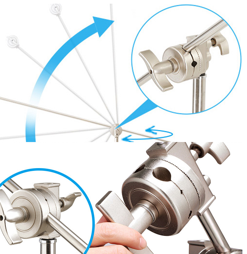 Boom giữ tay boom kim loại - Chất liệu Inox cao cấp, chắc chắn
