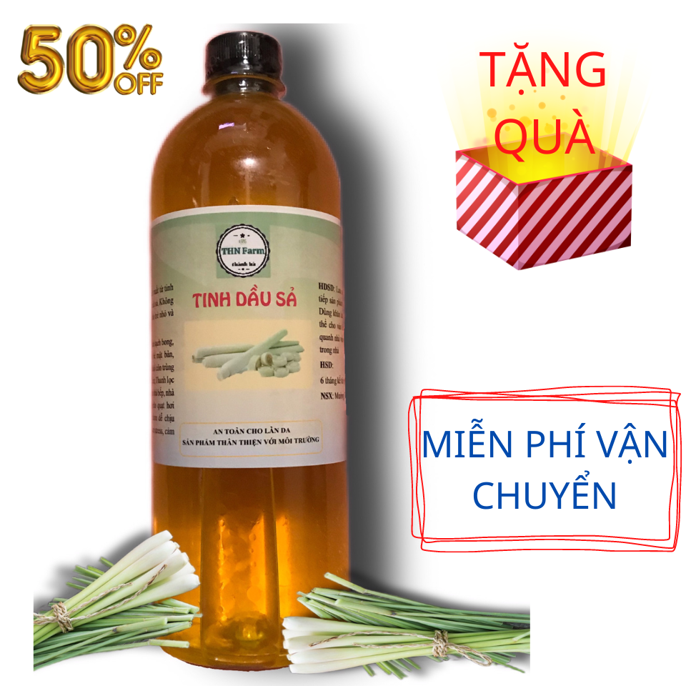 Tinh dầu sả lau sàn kết hợp nước cất sả java - tinh dầu đuổi muỗi, côn trùng