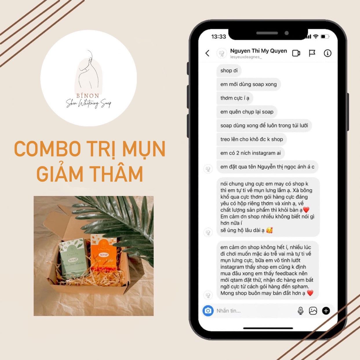 Combo soap khổ qua matcha và soap cam nghệ + tặng kèm túi đựng soap