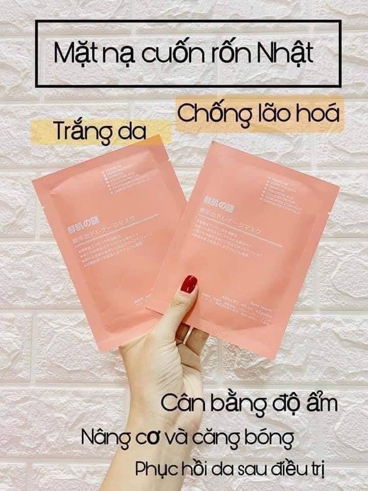 Set 10 gói mặt nạ nhau thai nhật - nạ cừu nhật - hàng loại i