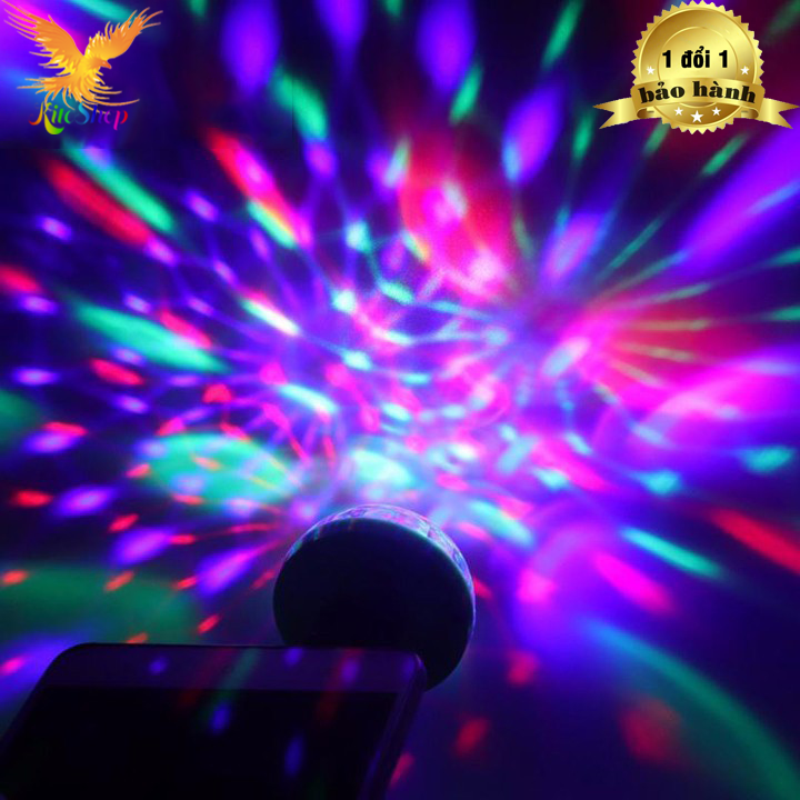 Đèn LED chiếu vũ trường mini cầm tay cảm ứng âm thanh