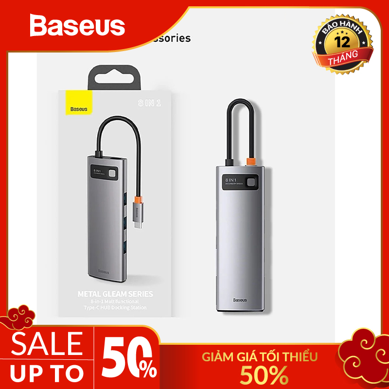 Hub chuyển đa năng Baseus Metal Gleam Series Multifunctional Docking Station