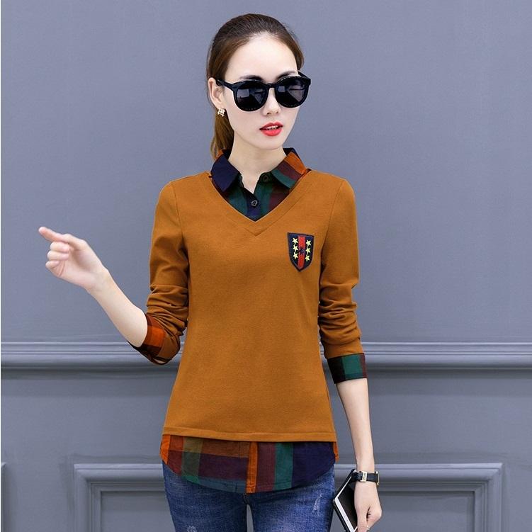 Hàng nhập : áo sơ mi cách điệu phối thun – ak 345