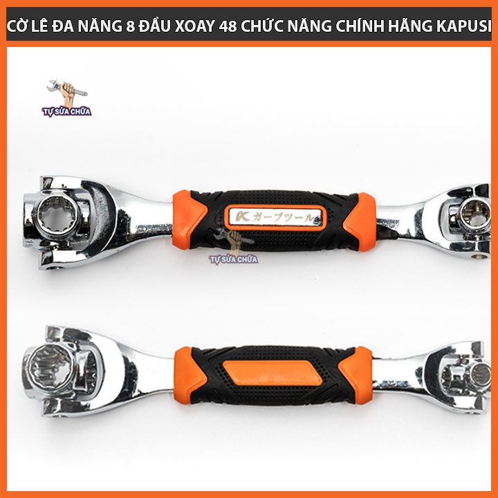 Cờ lê đa năng 8 đầu xoay 8-21mm chính hãng kapusi - hàng xịn tay khẩu đa năng